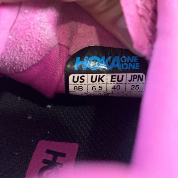 Hoka one one Rincon 3 pink athletic rave running shoes womens 8B - Picture 8 of 9